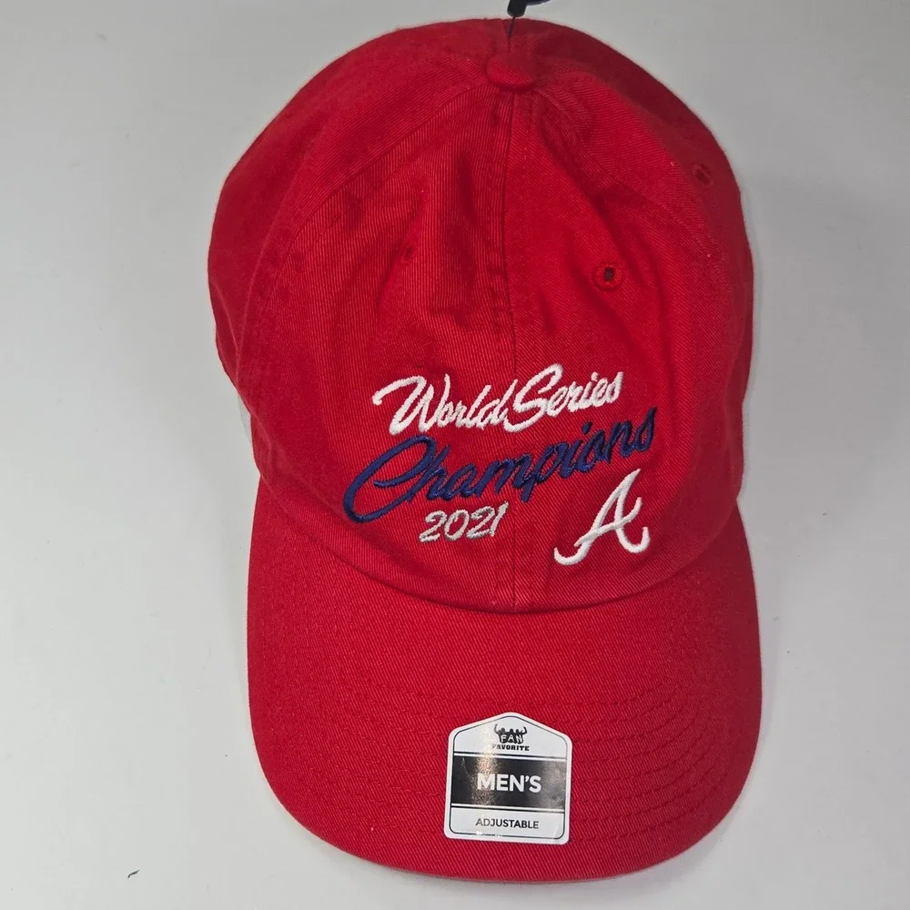 Atlanta Braves World Series Champions 2021 Red Adjustable Baseball Cap OSFA